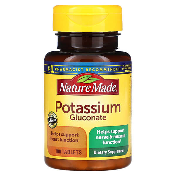 Nature Made, Potassium Gluconate, 100 Tablets