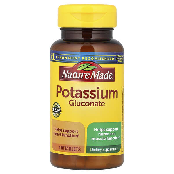 Potassium Gluconate, 90 mg, 100 Tablets