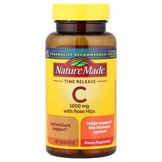 Nature Made (네이처 메이드), 로즈힙 함유 비타민C, 서방형, 1,000mg, 60정