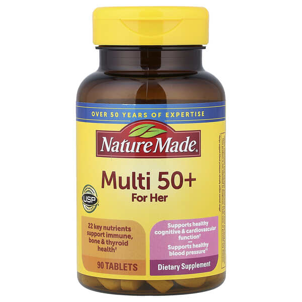 Nature Made, Multi For Her 50+, 90 Tablets — product photo 1