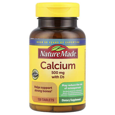 Nature Made, Calcium + D3, 130 Tablets