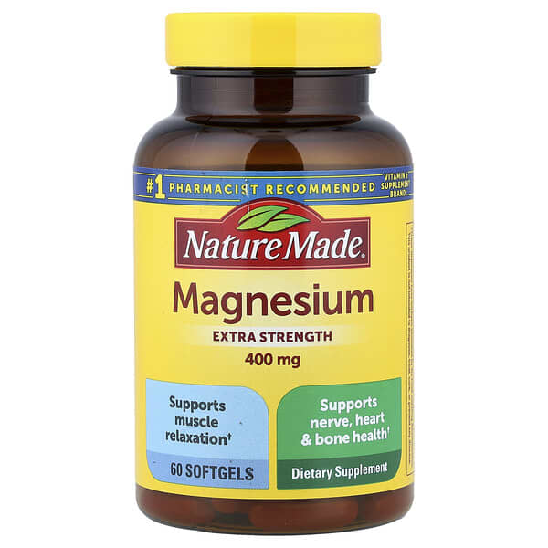 Nature Made, 마그네슘, 400mg, 소프트젤 60정