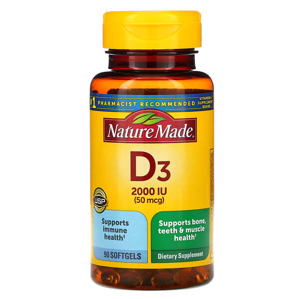 Nature Made Vitamin D3 2 000 Iu 50 Mcg 90 Softgels