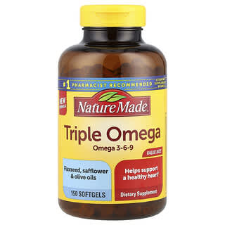 Nature Made, Triple omega, Omega 3-6-9, 150 cápsulas blandas