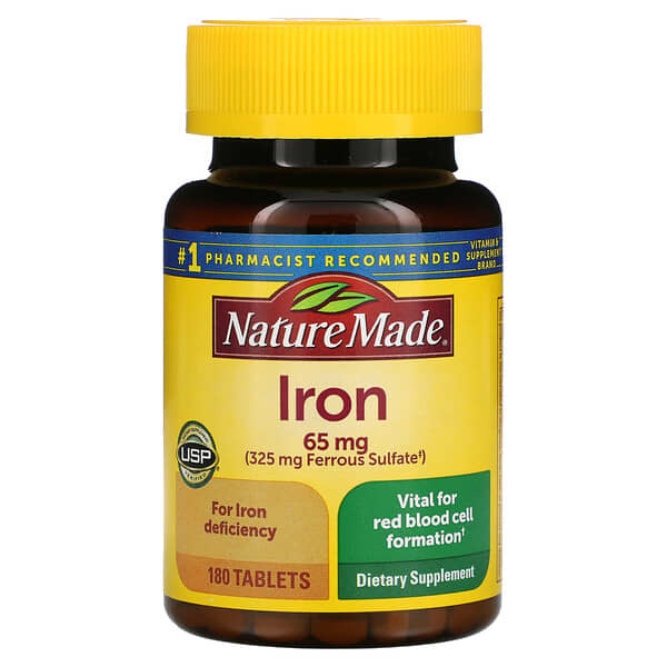 Nature Made‏, Iron, 65 mg, 180 Tablets