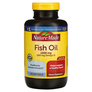 Nature Made, Fish Oil, 1,000 mg, 250 Softgels