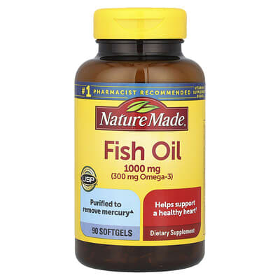 Nature Made, Fish Oil, 2000 mg, 90 Softgels (1,000 mg each softgel)