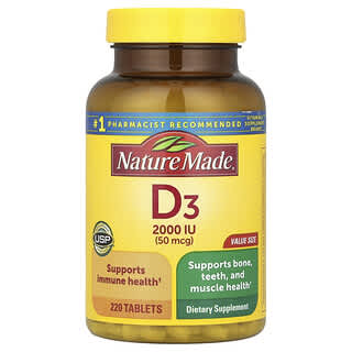 Nature Made, Vitamin D3, 220 Tabletten