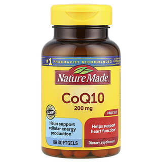 Nature Made, CoQ10, 200 mg, 80 capsules à enveloppe molle