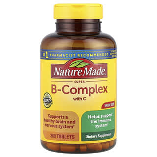 Nature Made, Super-B Complex con vitamina C, 360 comprimidos