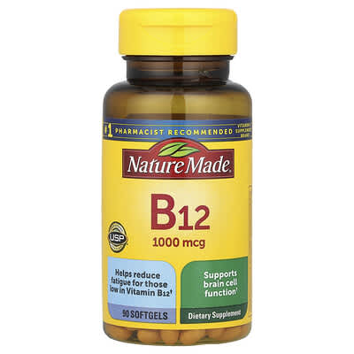 Nature Made, Vitamin B12, 1000 mcg, 90 Softgels