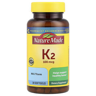 Nature Made, Vitamin K2, 100 mcg, 30 Softgels