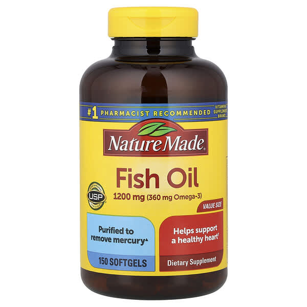 Nature Made, Fish Oil, 1,200 mg, 150 Softgels — product photo 1