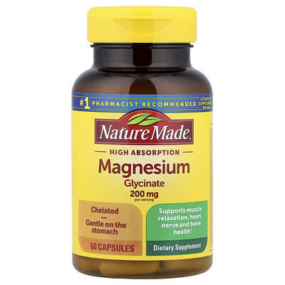 Nature Made, Magnesium Glycinate, 60 Capsules (100 mg per Capsule)