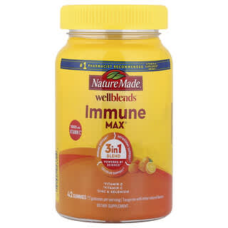 Nature Made, Wellblends™, ImmuneMax® Gummies, Tangerine, 42 Gummies