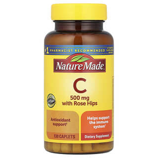 Nature Made, Vitamin C mit Hagebutten, 500 mg, 130 Kapseln