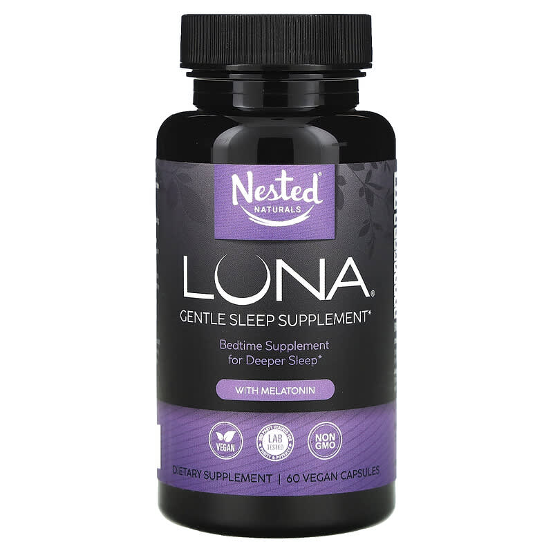 Luna（ルナ）、メラトニン配合、Gentle Sleep Supplement、ヴィーガン