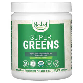 Nested Naturals, Super Greens, оригинальный вкус, 240 г (8,5 унции)