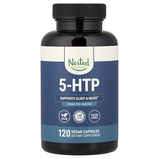 Nested Naturals, 5-HTP, 100 мг, 120 веганских капсул