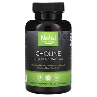 Nested Naturals, Choline, L(+) Choline Bitartrate, 90 Vegan Capsules
