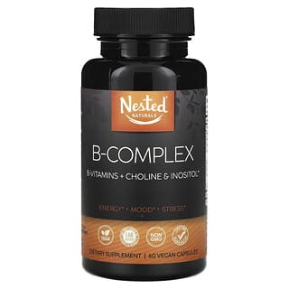Nested Naturals, Complexe B, 60 capsules vegan