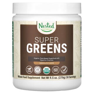 Nested Naturals, Super Greens, Chocolate, 270 g (9,5 oz)