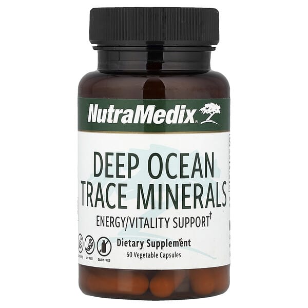NutraMedix, Deep Ocean Trace Minerals, Energy/Vitality Support, 60 Vegetable Capsules (500 mg per Capsule) — product photo 1