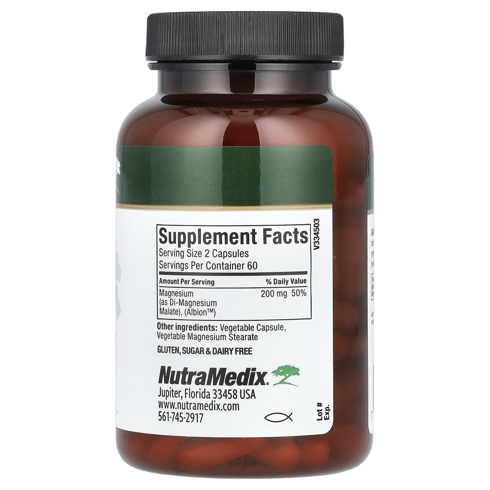 NutraMedix, малат магнію, 120 рослинних капсул