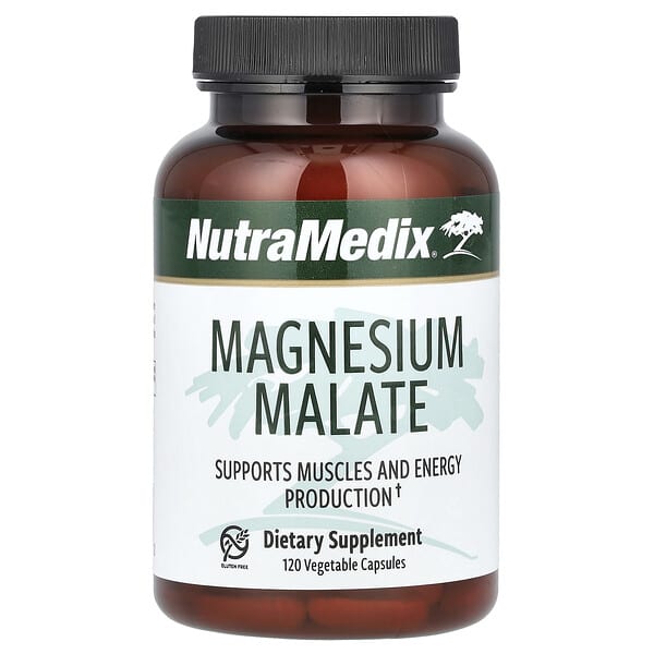NutraMedix Magnesium Malate, 120 Vegetable Capsules (100 mg per Capsule)