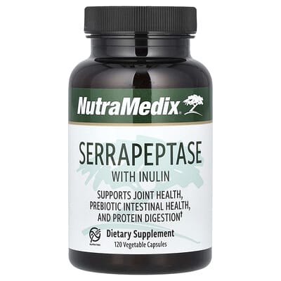 NutraMedix, Serrapeptase with Inulin, 120 Vegetable Capsules (500 mg per Capsule)