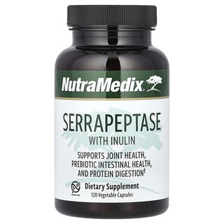 NutraMedix, Серрапептаза з інуліном, 120 рослинних капсул