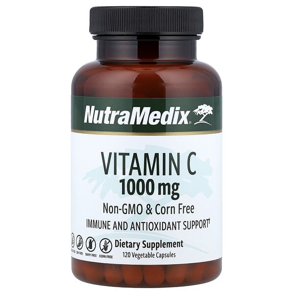 Vitamin C, 1,000 mg, 120 Vegetable Capsules