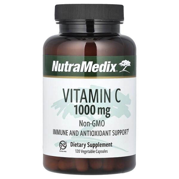 Vitamin C, 1,000 mg, 120 Vegetable Capsules