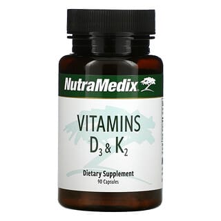 NutraMedix, Vitaminas D3 y K2, 90 cápsulas