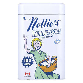 Nellie's, Soda para lavar la ropa, 100 cargas, 1,5 kg (3,3 lb)