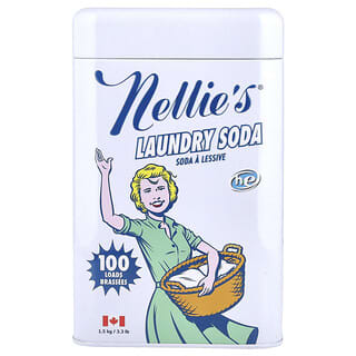 Nellie's, Soda para lavar la ropa, 100 cargas, 1,5 kg (3,3 lb)