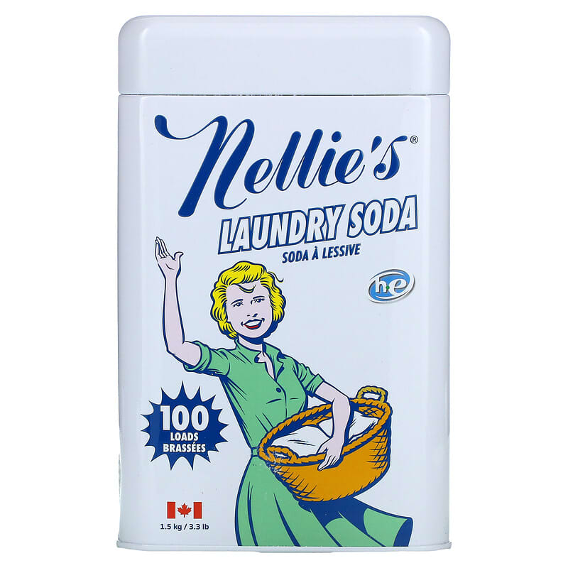 Nellie's All-Natural Laundry Soda - 3.3 lbs jar
