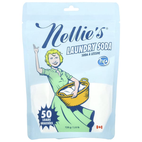 Nellie's, 洗衣鹼，無香，50 份，1.6 磅（726 克）