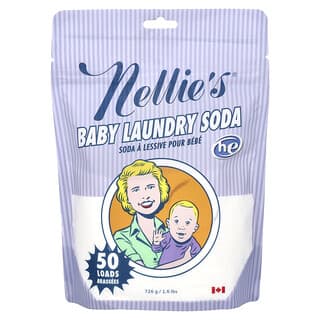 Nellie's, Lessive en poudre pour bébés, 50 charges, 726 g