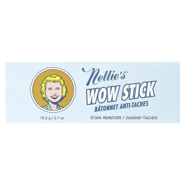 Nellie's, 와우 스틱, 얼룩 제거제, 2.7 oz (76.5 g)