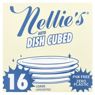 Nellie's, Auto Dish, En cubos, Sin fragancia, 16 cubos