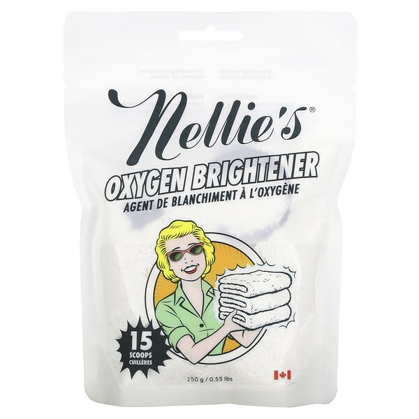 Nellie's (نيليز آل ناتشورال)‏, مُبيض الأكسجين ، 15 مكيالاً ، 0.55 رطل (250 جم)