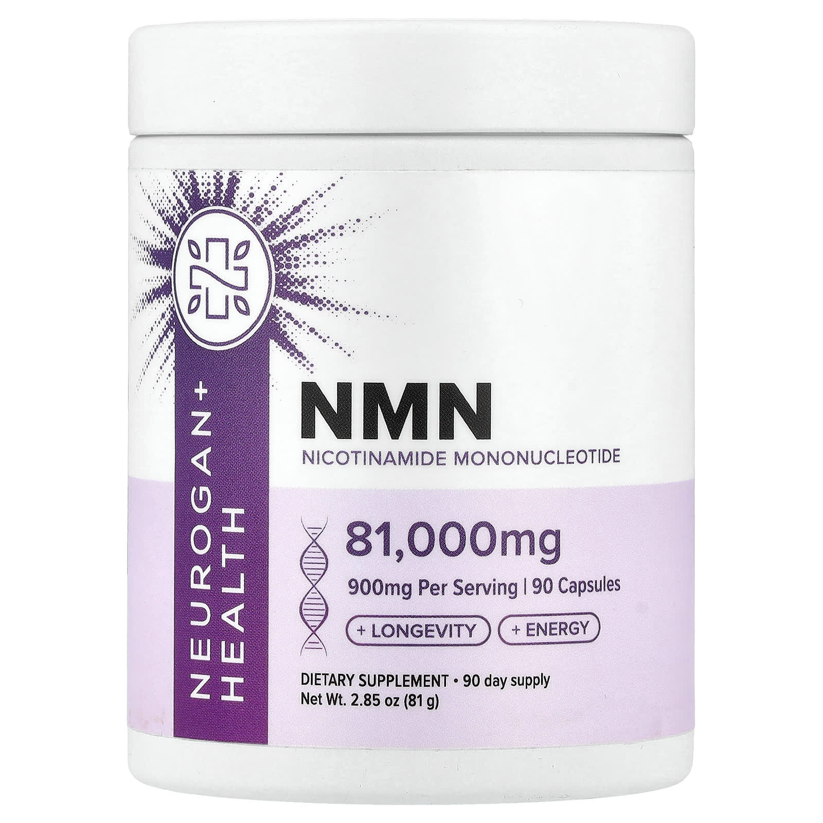 NMN（ニコチンアミドモノヌクレオチド）、900mg、90粒、81g（2.85オンス）