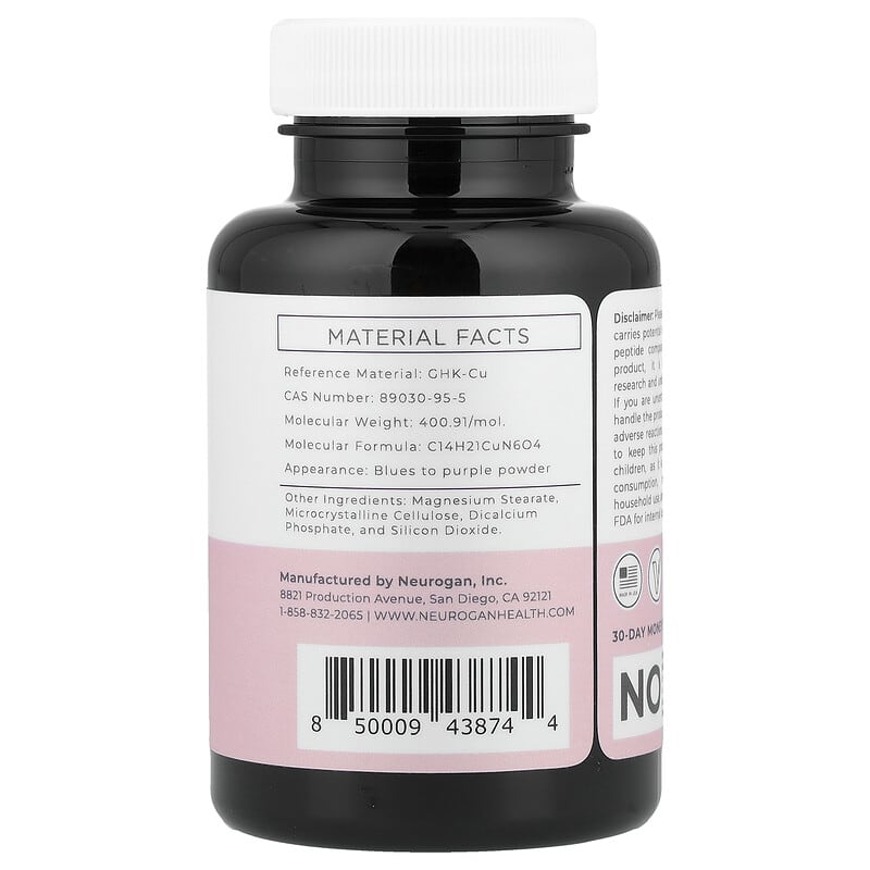 ghk cu in food Neurogan Health, Copper Peptide GHK-CU, 120 mcg, 60 Tablets
