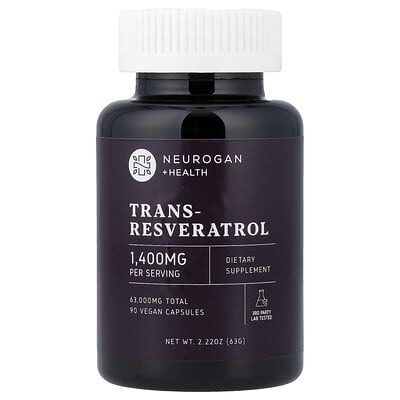 Neurogan Health, Trans-Resveratrol, 90 Vegan Capsules (700 mg per capsule)