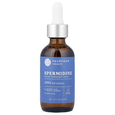 Neurogan Health, B-Spermidine Drops, Wild Berry Flavor, 20 mg, 2 oz (60 ml)