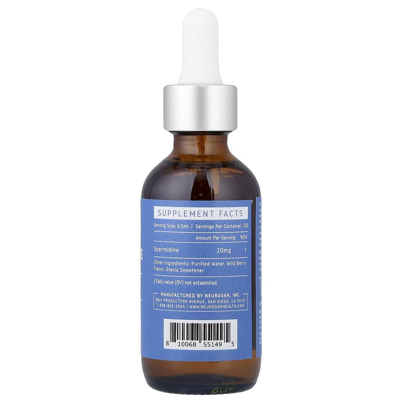 スペルミジン液体タイプ、ワイルドベリー、20mg、60ml（2オンス）