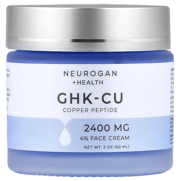 Neurogan Health, GHK-CU คอปเปอร์เปปไทด์ ครีมบำรุงผิวหน้า ขนาด 2 ออนซ์ (60 มล.)