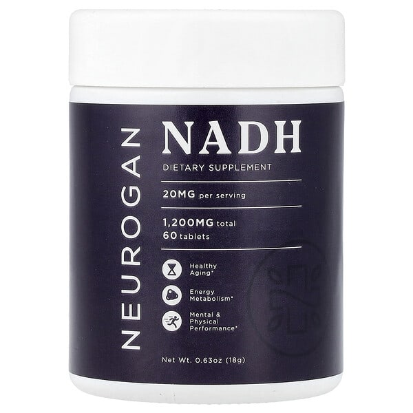 Neurogan Health, NADH, 20mg, 60정, 18g(0.63oz)