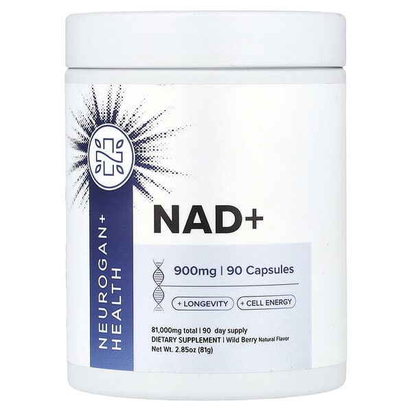 Neurogan Health, NAD+, Wild Berry, 900 mg, 90 Capsules — product photo 1